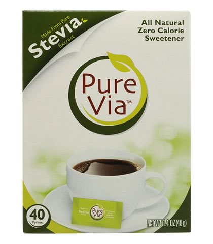 Stevia Sweetener, Pure Via 40 Packets - Click Image to Close